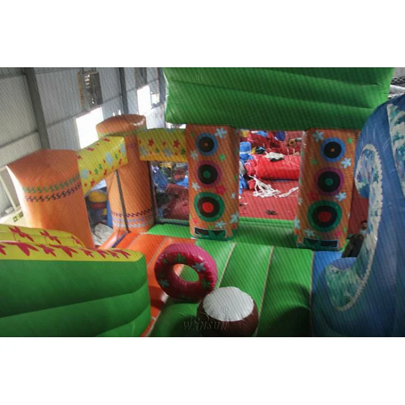 Hawaii themed inflatable combo