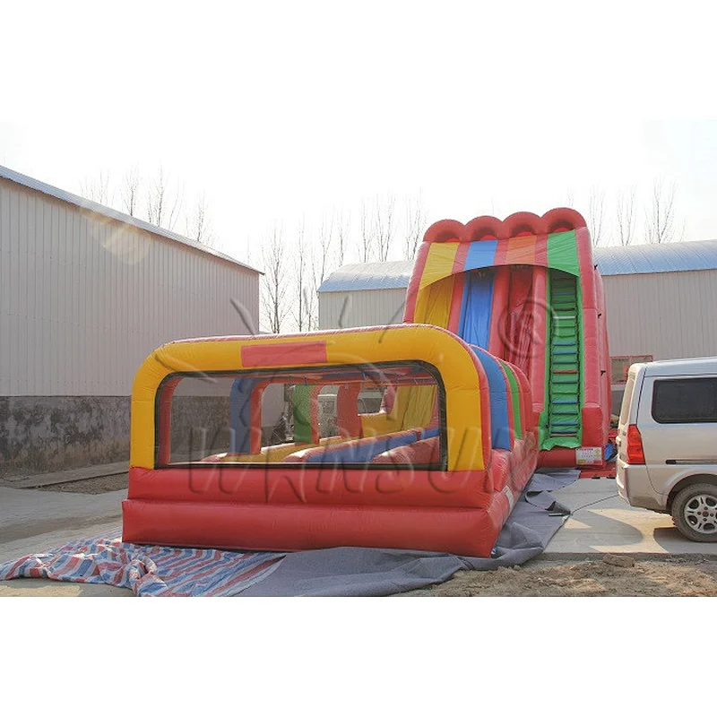 Inflatable Triple Lane Dry Slide