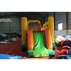 Inflatable obstacle course and slide for kids