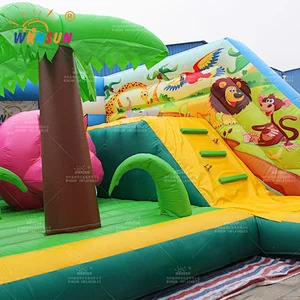 Inflatable Hippo Wipeout Obstacle Course Game