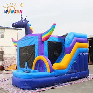 Unicorn Inflatable Jumping House with Slide
