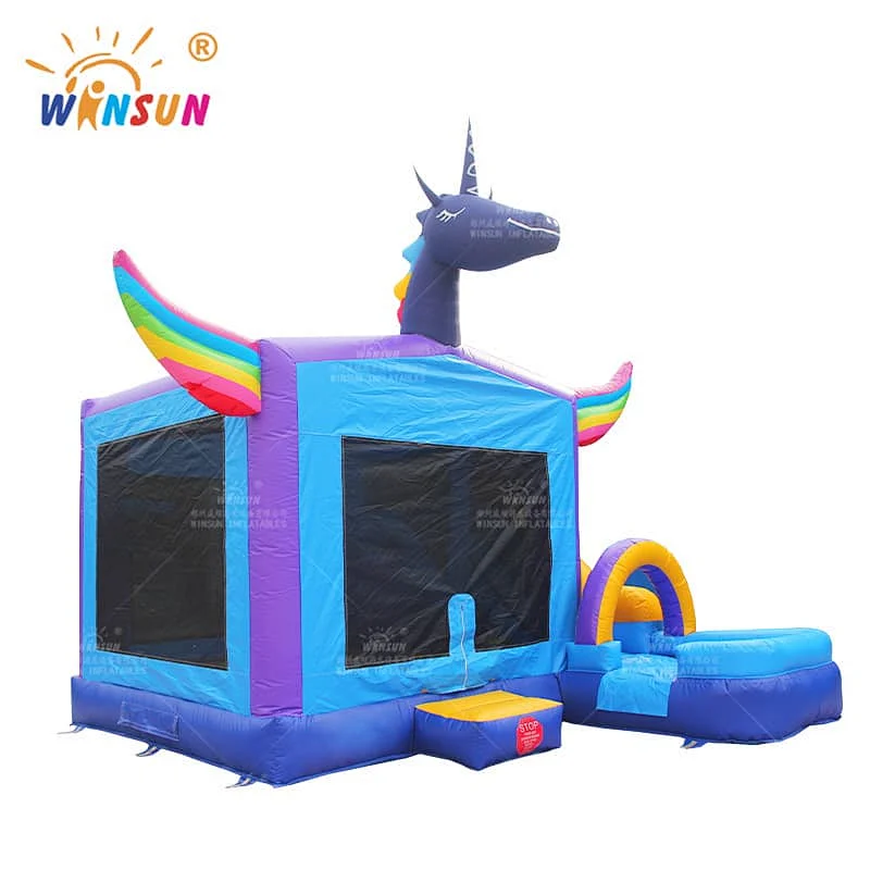 Unicorn Inflatable Jumping House with Slide