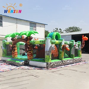 Jungle Animals Inflatable Bounce Funland