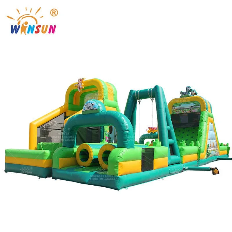Jungle Theme Inflatable Obstacle Course
