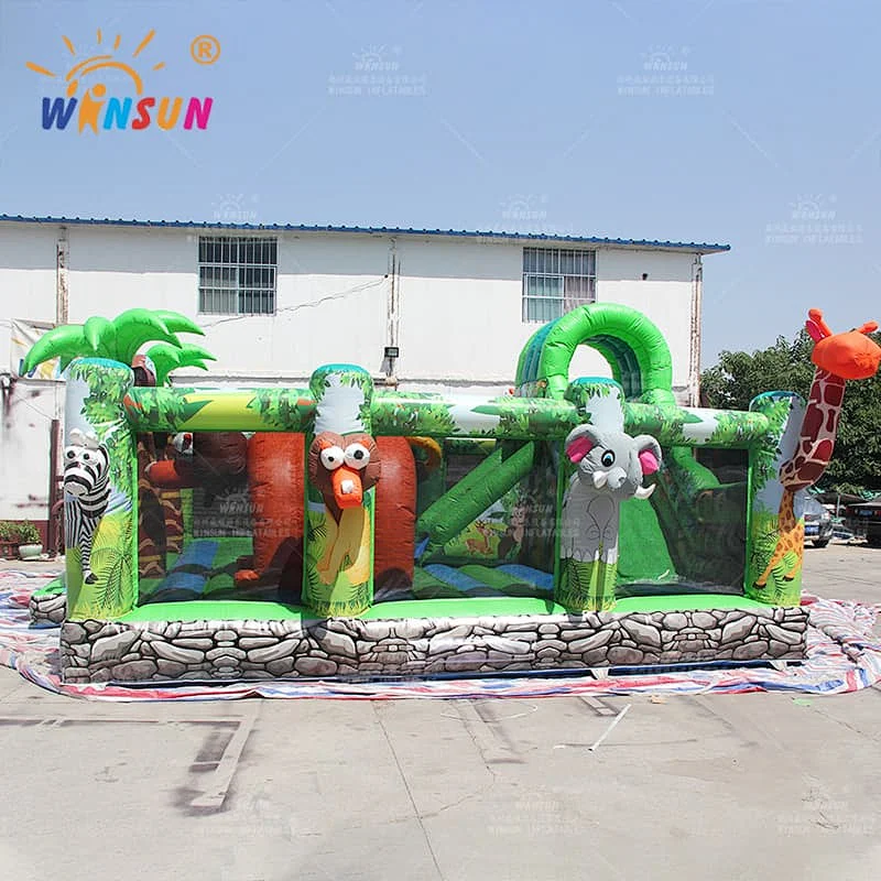 Jungle Animals Inflatable Bounce Funland