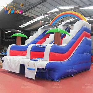 Inflatable Water Slide with air-sealed pool