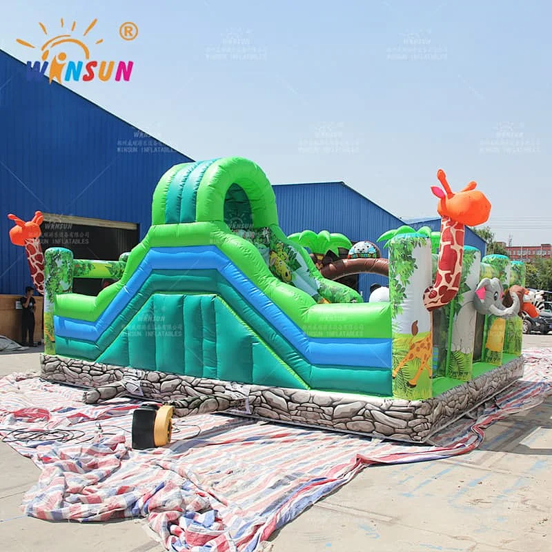 Jungle Animals Inflatable Bounce Funland