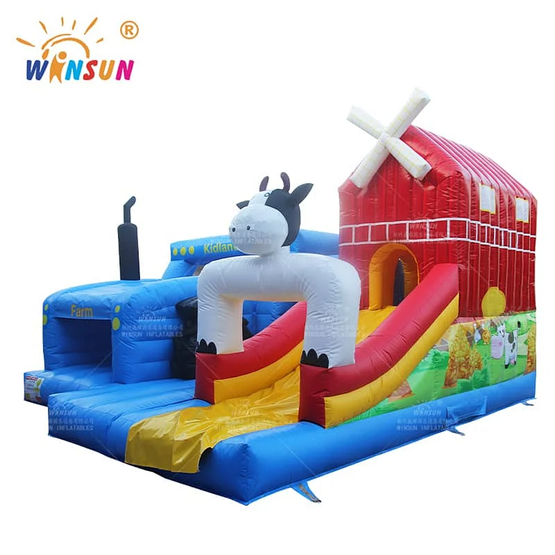 Inflatable Farm Funland With Truck Bouncer