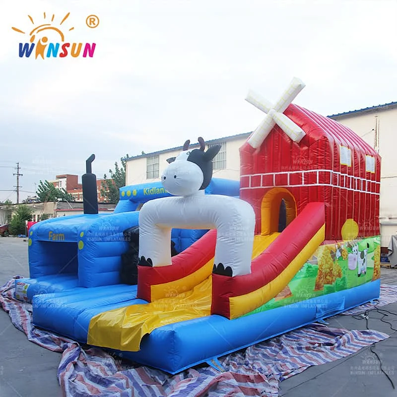 Inflatable Farm Funland With Truck Bouncer