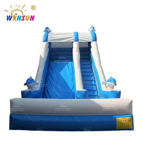 Dolphin Theme Inflatable Dry Slide