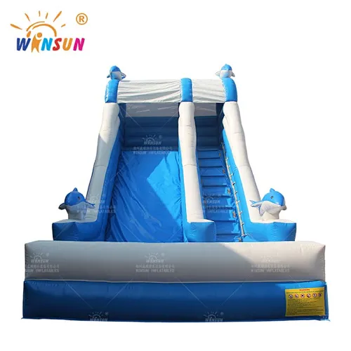 Dolphin Theme Inflatable Dry Slide