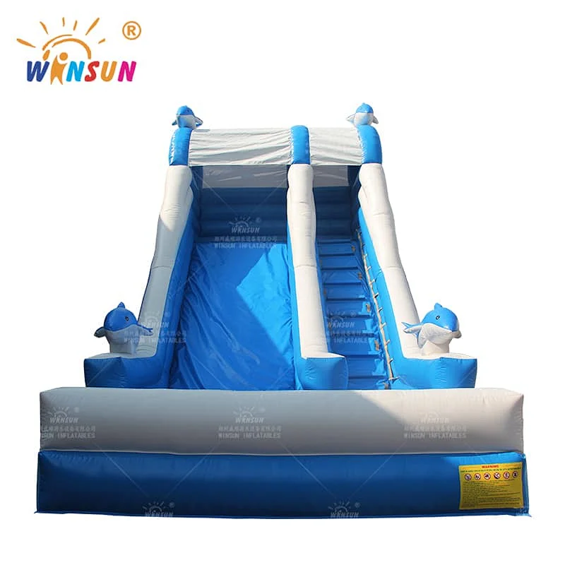 Dolphin Theme Inflatable Dry Slide