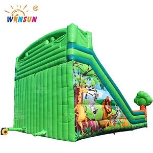 Jungle Animals Inflatable slide