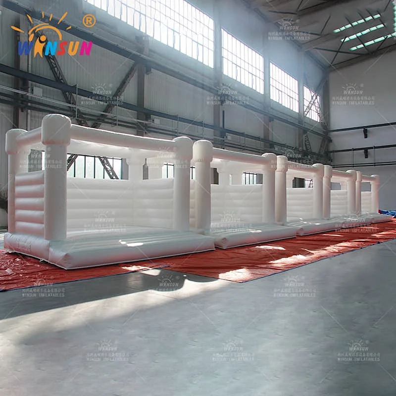 White Inflatable Bounce House Wedding Theme