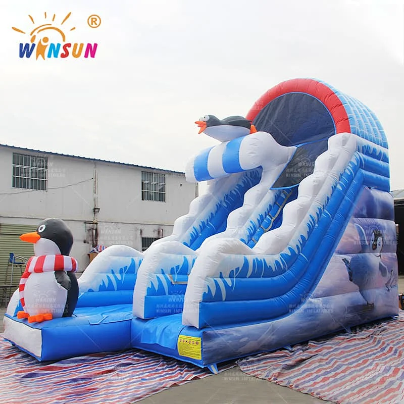 Penguins Inflatable Slide