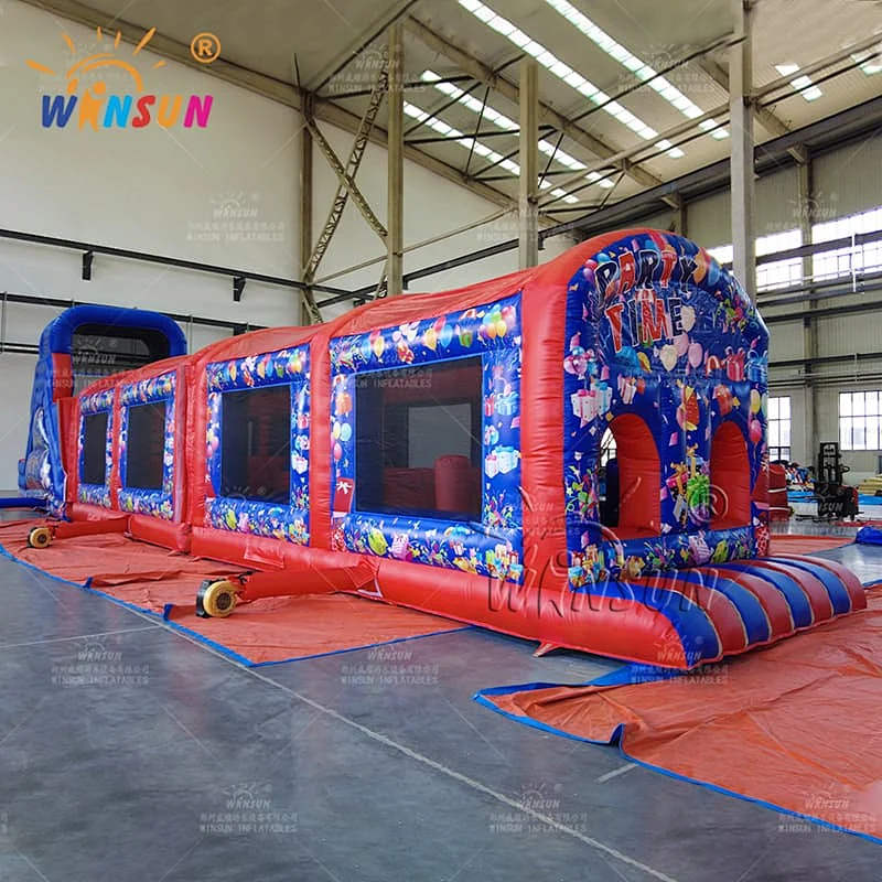 Inflatable Obstacle Course Sun Protection Cover Party Time