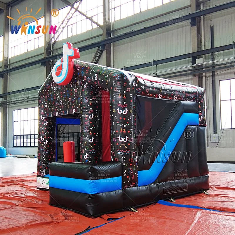 Custom Inflatable Jumping and Slide Combo with Tik Tok theme
