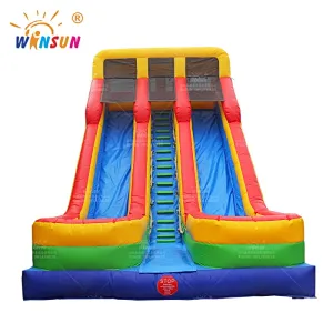 Dual Lane Inflatable Dry Slide