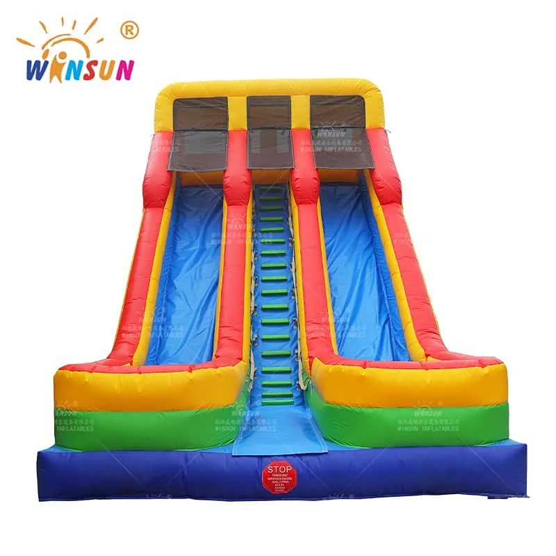 Dual Lane Inflatable Dry Slide