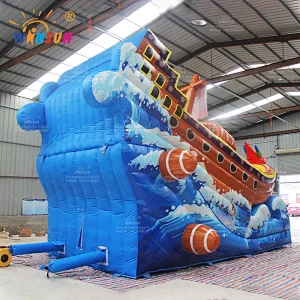 Pirate Ship Inflatable Dry Slide