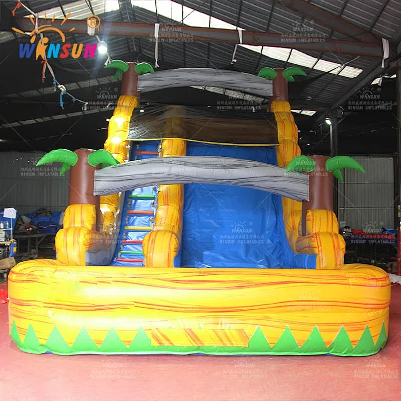 Tropical Yellow Marble Commercial Inflatable Water Slide