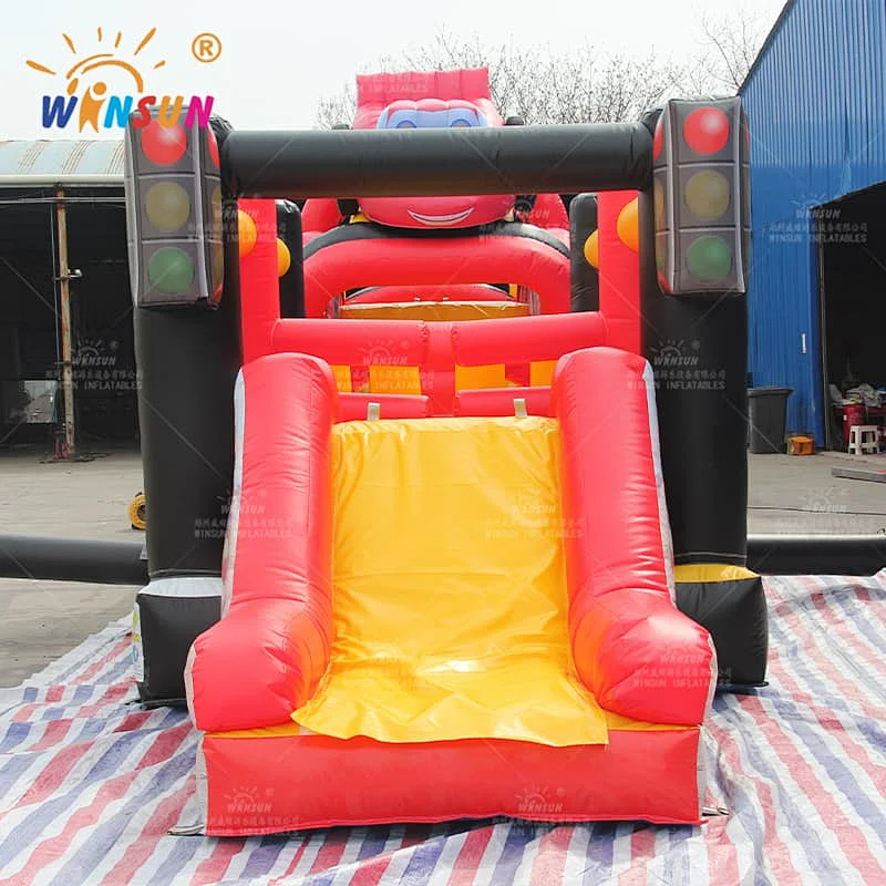 Inflatable Cars Challenge Obstacle Course