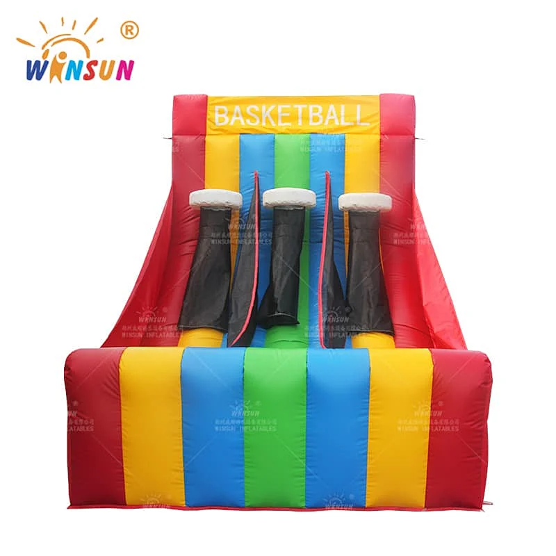 Inflatable Basketball Game with triple hoops
