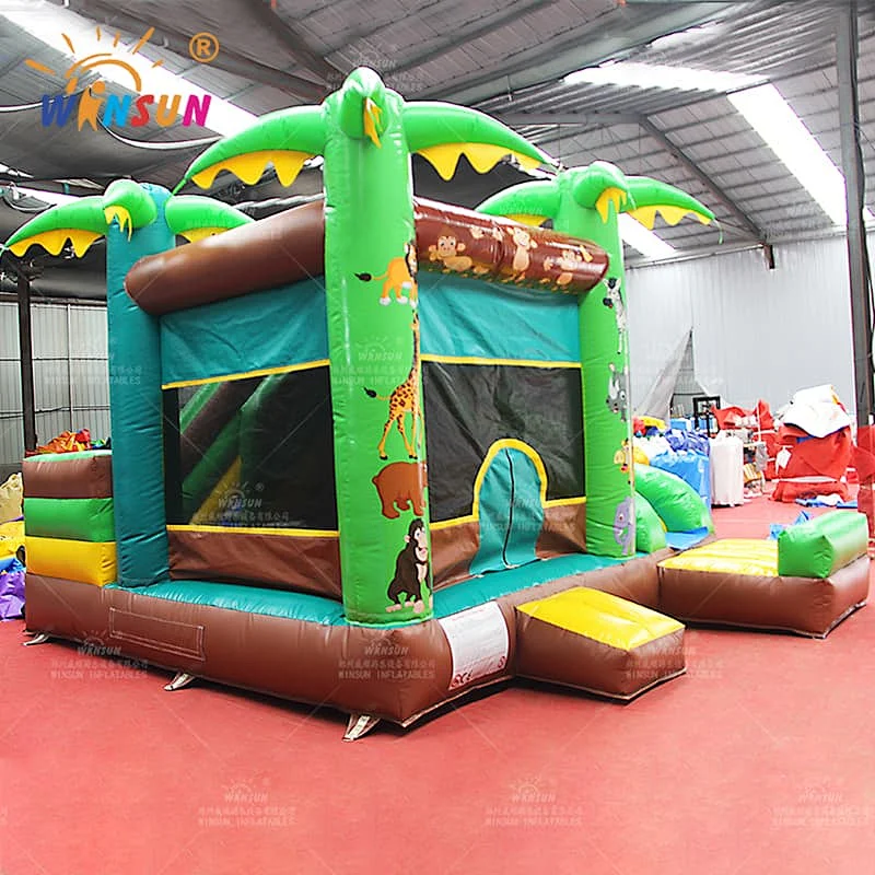 Wild Animals Inflatable Jumping Castle with slide