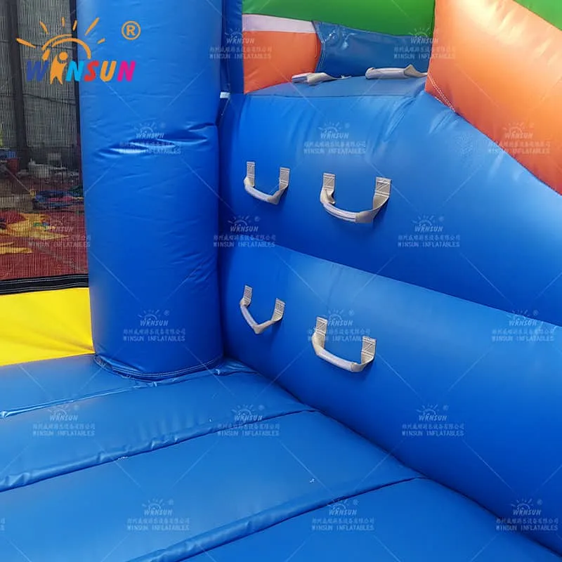 Dual Lane Inflatable slide with moonwalk