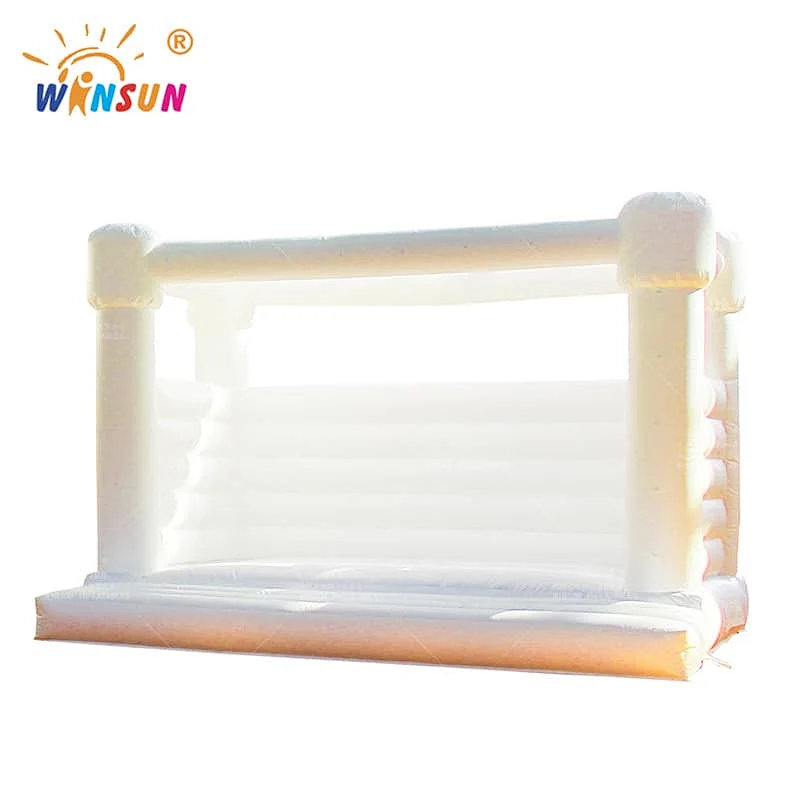 White Inflatable Bounce House Wedding Theme