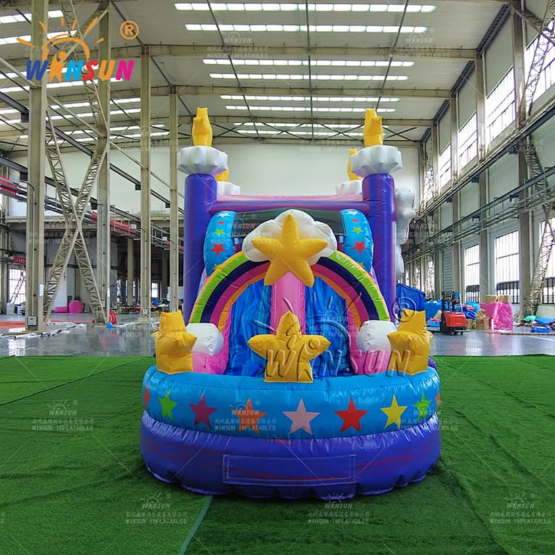 Unicorn Inflatable Jumping Castle with Water Slide