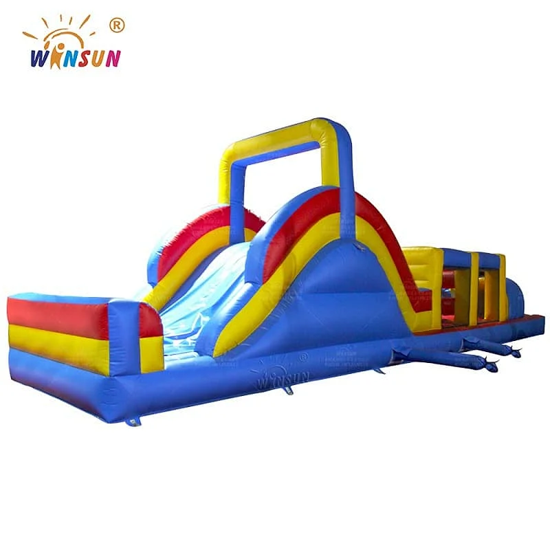 Inflatable Obstacle course with slide