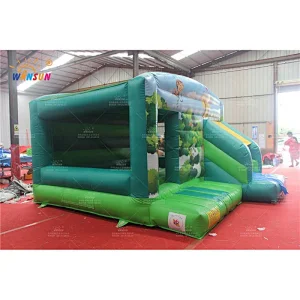 Forest jumping house with slide