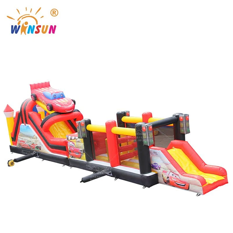 Inflatable Cars Challenge Obstacle Course