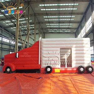 Commercial Inflatable Jumping House with Slide Truck theme
