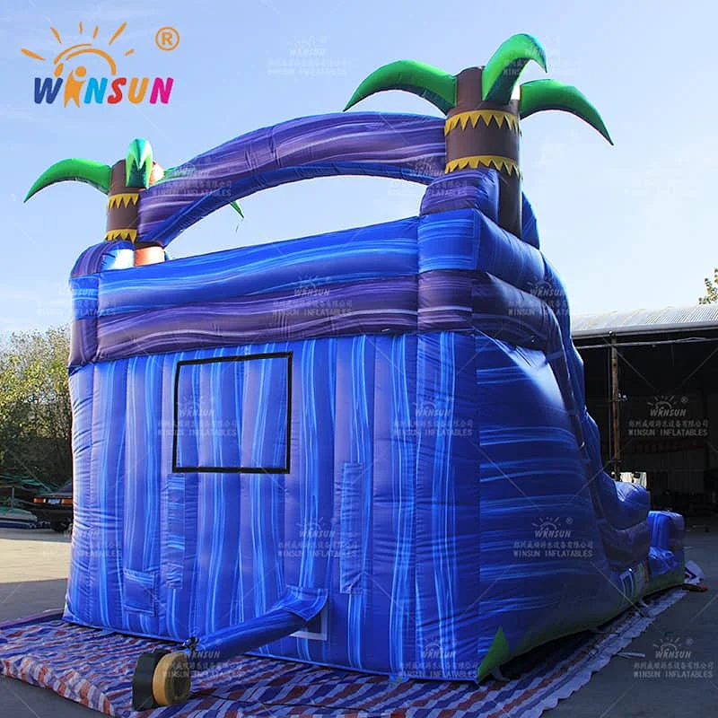 Tropical Purple Marble Inflatable Water Slide