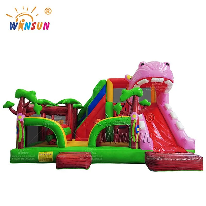 Hippo Theme Inflatable Trampoline Combo