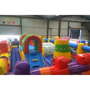 Inflatable jumping ground