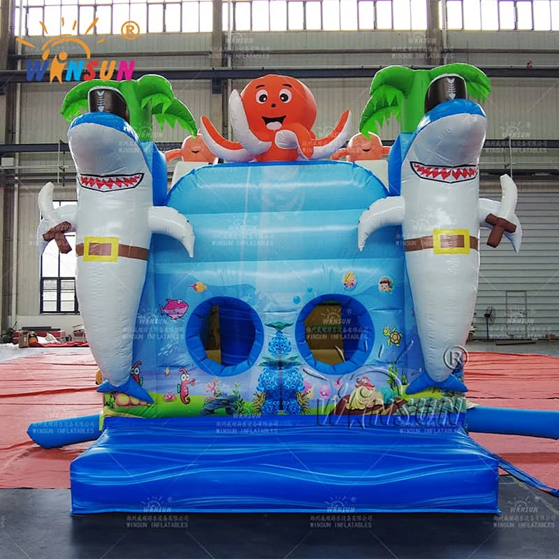 Inflatable Obstacle Course Underwater World Theme