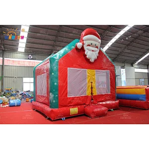 kids jumping castle, inflatable Santa Claus bouncer castle,Christmas bouncy house for kids