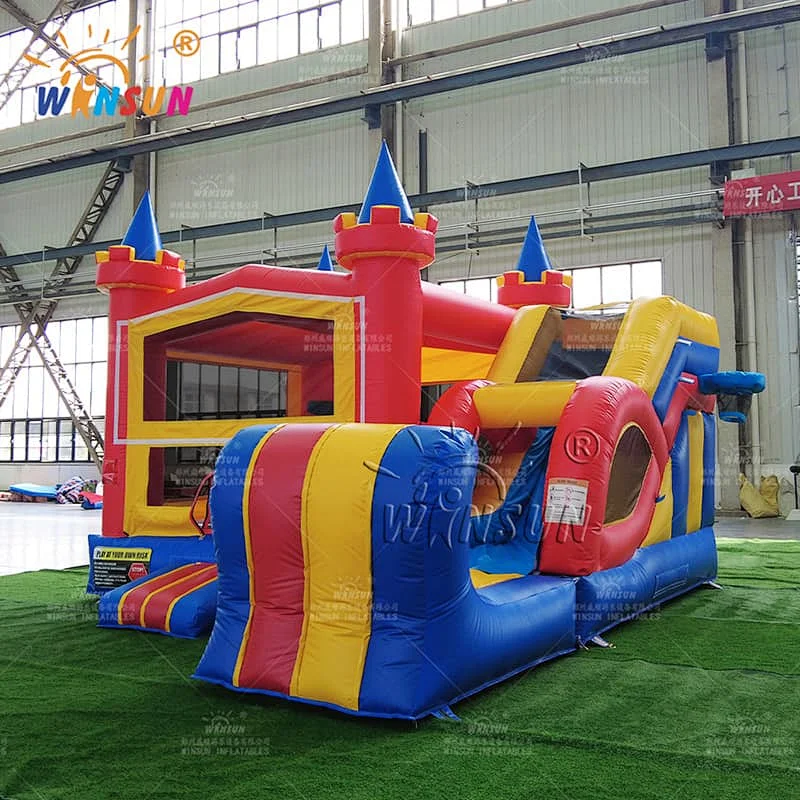 Commercial Jumping Castle with Dry Slide