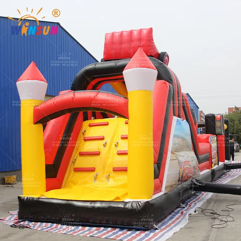 Inflatable Cars Challenge Obstacle Course