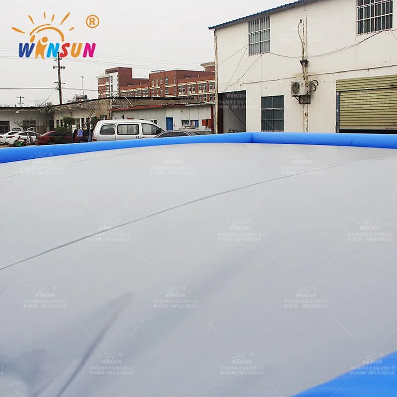 Inflatable safety mat drop zone