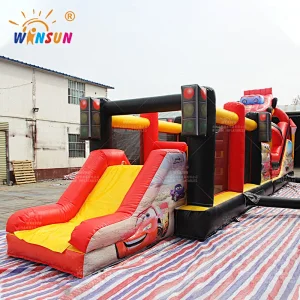 Inflatable Cars Challenge Obstacle Course