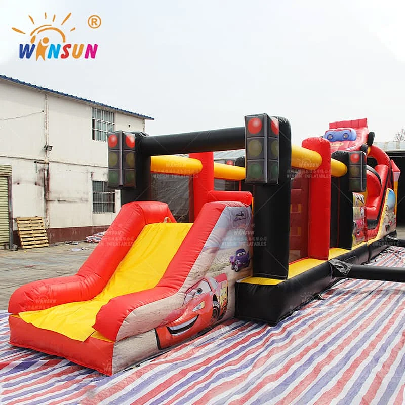 Inflatable Cars Challenge Obstacle Course