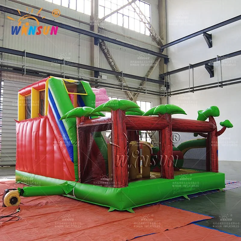 Hippo Theme Inflatable Trampoline Combo