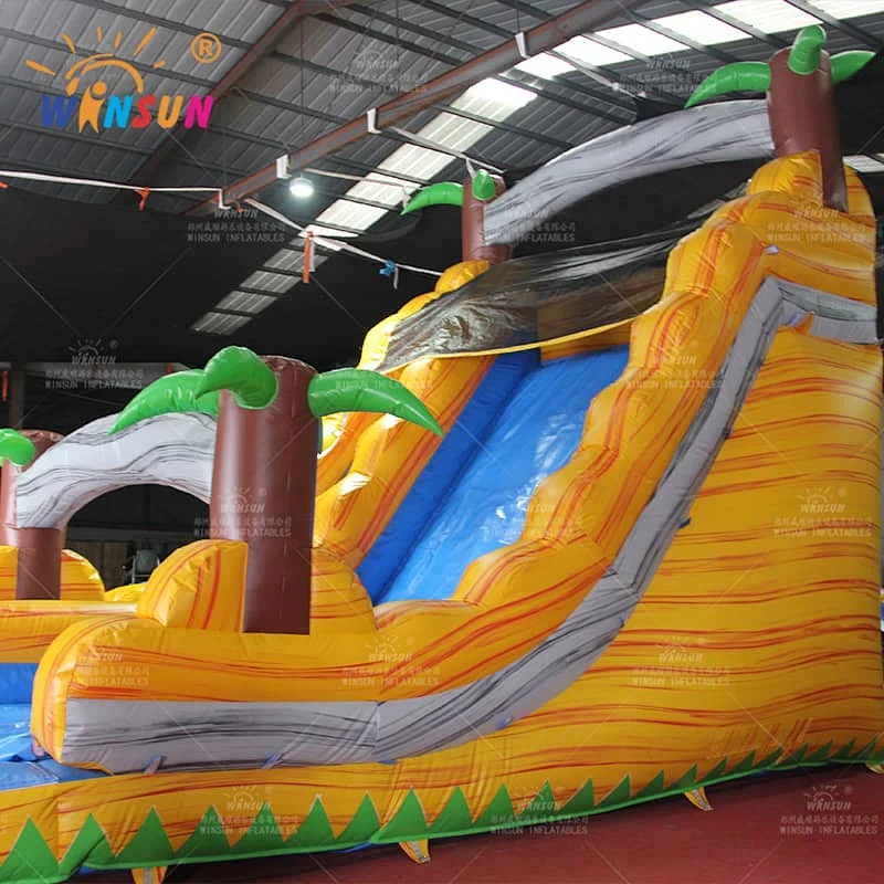 Tropical Yellow Marble Commercial Inflatable Water Slide