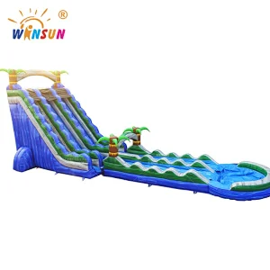 Blue Marble Wave Inflatable Water Slide