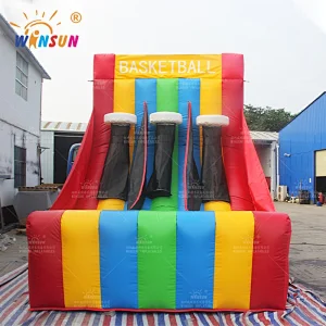 Inflatable Basketball Game with triple hoops