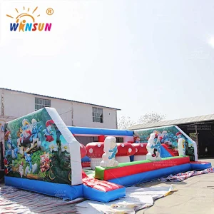 The Smurfs Theme Inflatable Wipeout Game